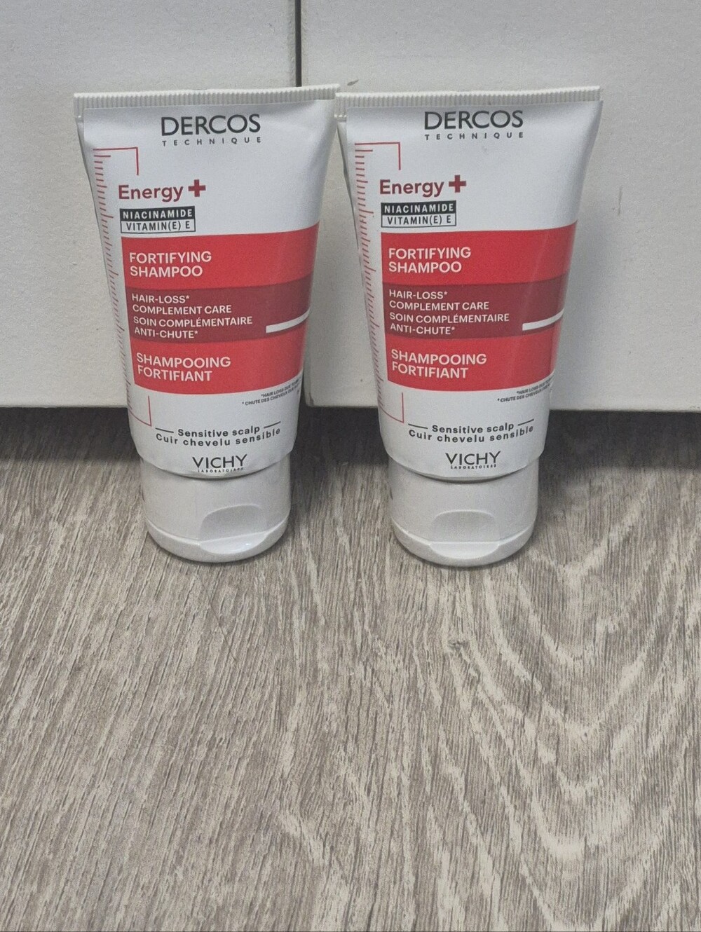 Vichy Dercos Energy+ Stimulating Fortifying Anti Hairloss Shampoo 50ml X 2 NEW